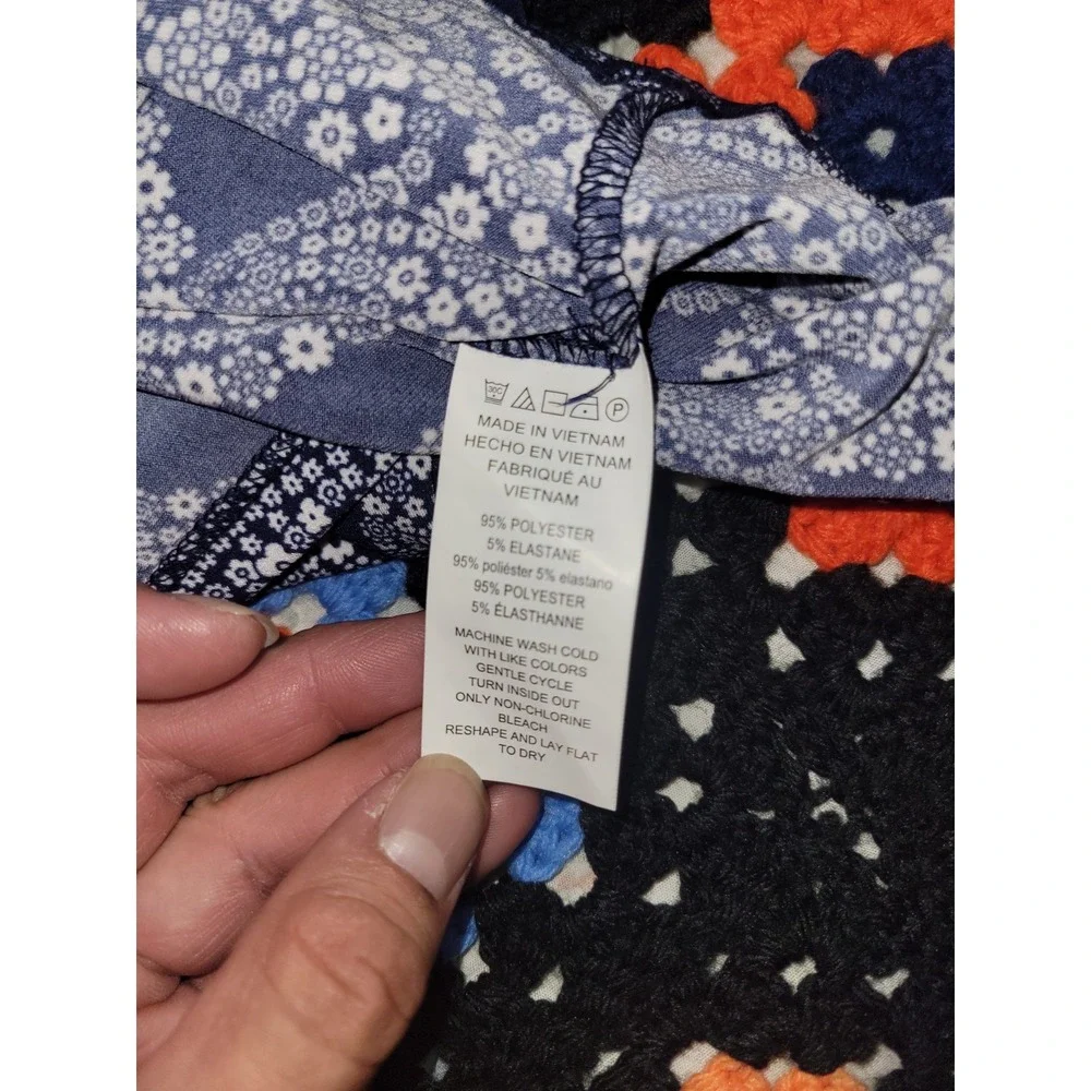Michael Kors‎ Dress Blue Paisley Print Stretch Women's Extra Small 145